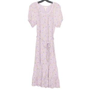 Matilda Jane Dress Floral Cottagecore Prairie Romantic Grandma Midi Purple Small